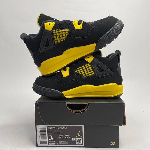 Nike Air Jordan 4 Retro TD “Thunder/Tour Yellow” 2023 - Picture 3 of 4